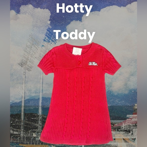 OLE MISS Rebels knit sweater dress baby girl’s size 12 months - Picture 7 of 11